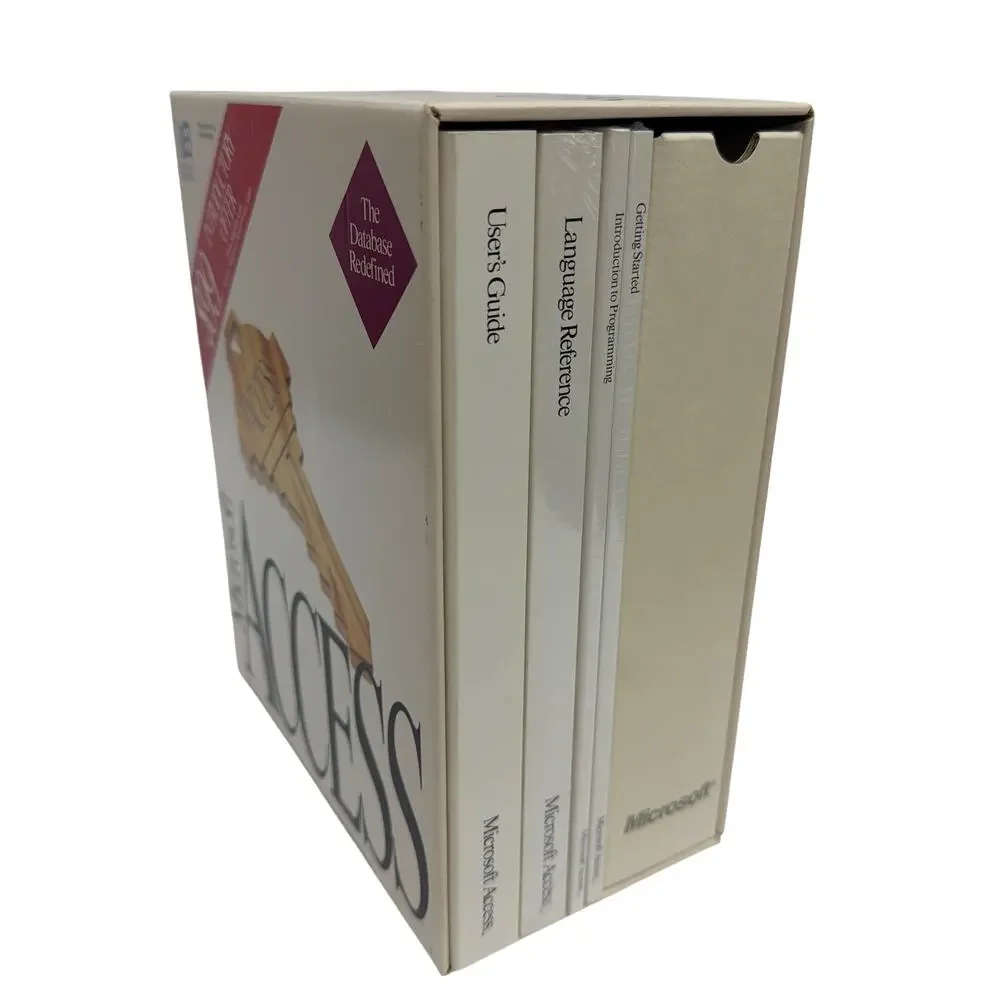 1992 Microsoft Access 1.0 for Windows Retail Box – Manuals Only, No Disks